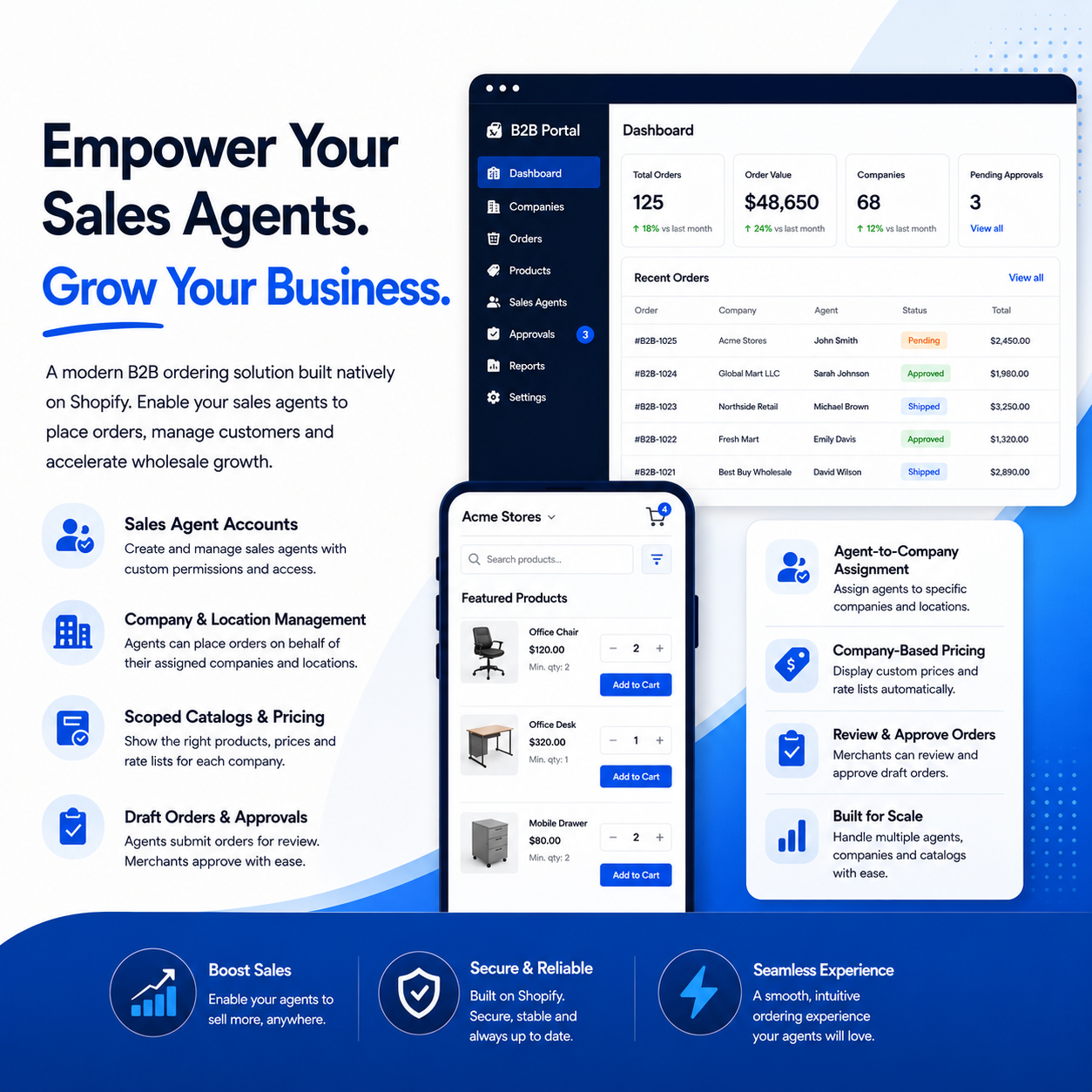 B2B Sales Agent Ordering App