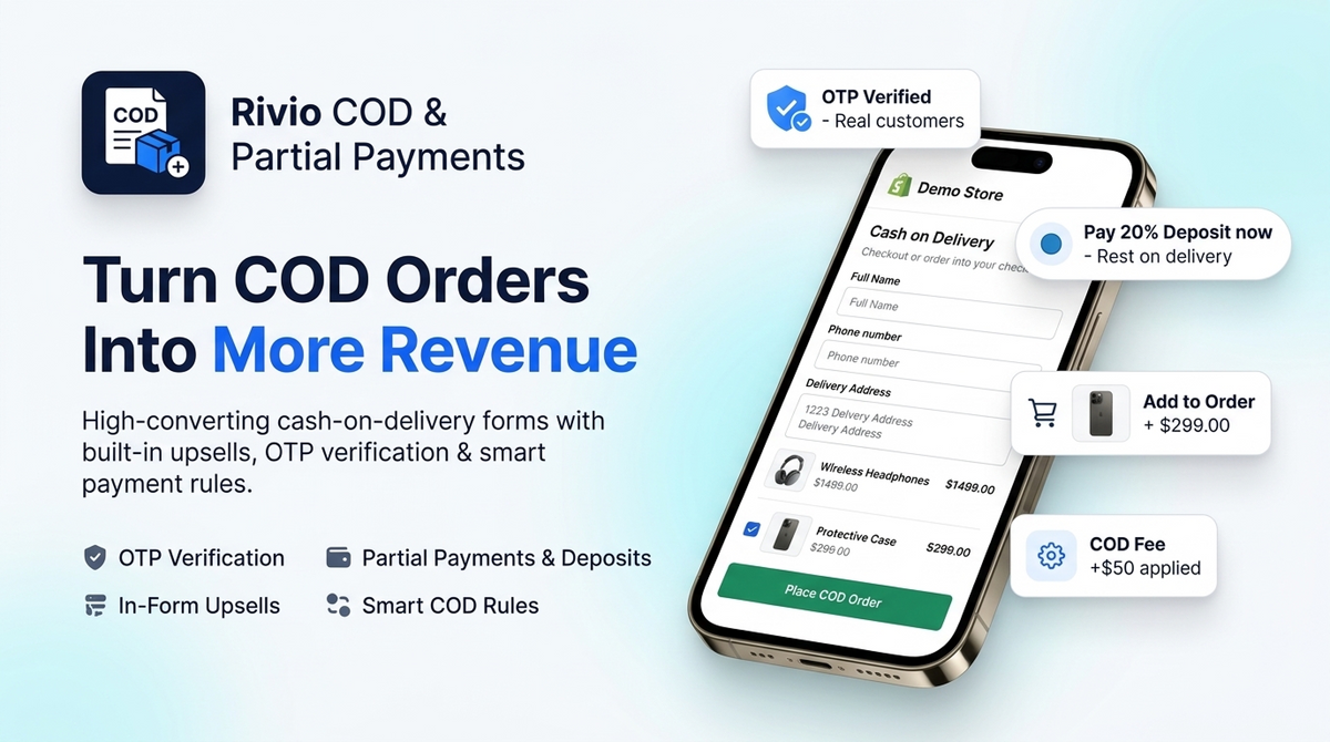 Rivio COD & Partial Payments